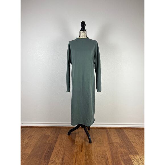 B48 Frank & Eileen Isabelle Funnel Neck Sweater Dress Womens Medium Minimalist - Picture 3 of 8